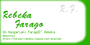 rebeka farago business card